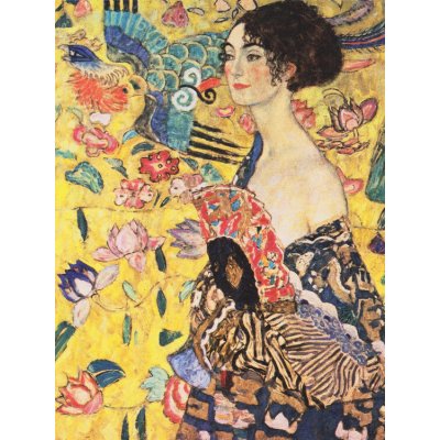 Plakát, Obraz - Lady with a Fan (1918), Gustav Klimt, 30 × 40 cm – Zboží Mobilmania