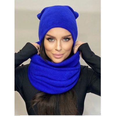 Fashionweek dámská čepice a šála cashmere touch S2468 Modrá