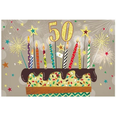 Blahopřání 3D dort "50" W – Zboží Mobilmania