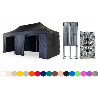 TENTino BIG HEXAGON EXTREME 4x6 m 11A ČERNÁ 6 noh – Hledejceny.cz