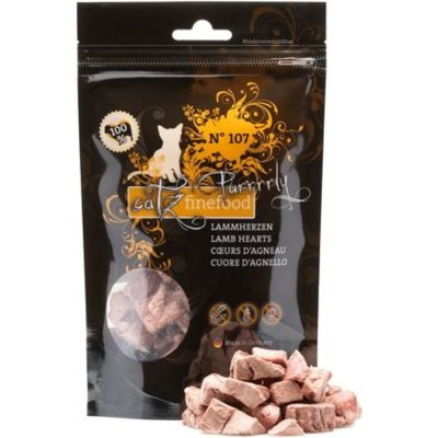 Catz finefood Purrrrly N° 107 mrazem sušená jehněčí srdíčka 35 g – Sleviste.cz