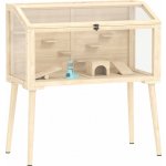 PawHut Klec pro křečka 110 x 52 x 101 cm přírodní – Zboží Dáma