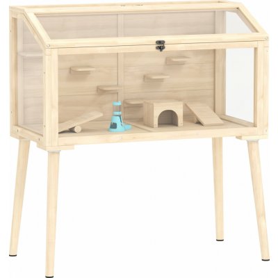 PawHut Klec pro křečka 110 x 52 x 101 cm přírodní – Zboží Dáma