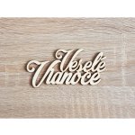 Lymfy Veselé Vánoce 100x50mm přírodní dřevo – Hledejceny.cz