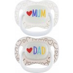 Canpol babies silikonový dudlík svítící Mum & Dad 2 ks – Zboží Dáma