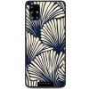 Pouzdro a kryt na mobilní telefon Samsung Mobiwear Glossy Samsung Galaxy A51 GA41G Béžové květy na modré