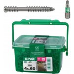 Vruty do terasových prken Spax C4 4,5 x 60 mm 250 kusů stříbrné – Hledejceny.cz