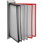 A-Z Reklama CZ nástěnný stříbrný kovový držák s 10 barevnými kapsami na A4 – Zboží Dáma