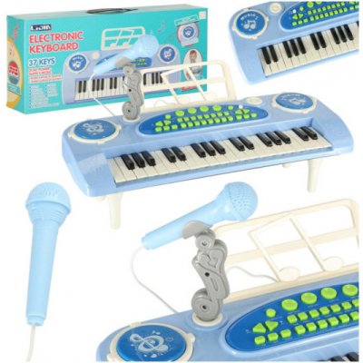 INTERAKTIVNÍ KLÁVESOVÝ VARHANNÍ MIKROFON MODRÝ – Sleviste.cz