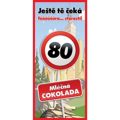 Bohemia Gifts Mléčná k 80. narozeninám Vše nej 100 g – Zboží Mobilmania