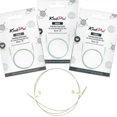 Knitpro Nerezové Lanko GlideX bez paměti Délka lanka: 80 cm – Sleviste.cz