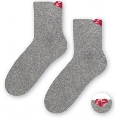 Steven valentýnské 136 004 dámské ponožky šedá