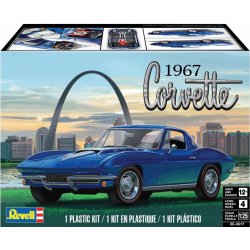 Revell Plastic ModelKit MONOGRAM auto 4517 1967 Corvette Sting Ray Sport Coupe 2N1 1:25