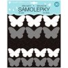 Anděl Přerov Samolepky na zeď 3D černostříbrní motýli 2 archy 35 ks 25x16 cm+25x25cm