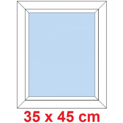 Soft Plastové okno 35x45 cm, FIX bílá, levé – Hledejceny.cz