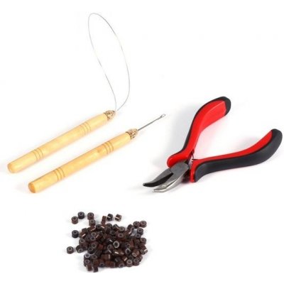 200 ks silikonových mikročlánků/korálků + 1 ks vytahovací jehly + 1 ks kroužkové jehly + 1 ks Sady – Zboží Dáma