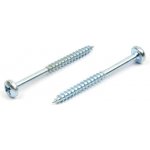 Vrut do dřeva s půlkulatou hlavou 6x70/42 zinek bílý křížová drážka PZ – Hledejceny.cz