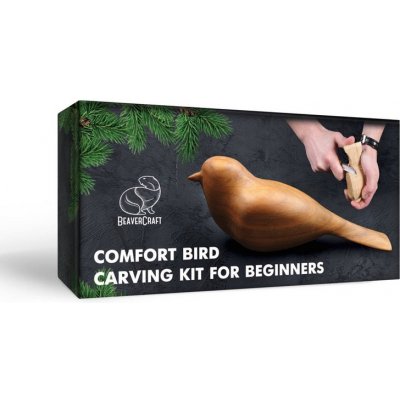 BeaverCraft Dárková vyřezávací sada DIY01 Ptáček - Comfort Bird Carving Kit