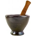 Ketom Hmoždíř z keramické hlíny a s dřevěnou paličkou Průměr 14 cm – Sleviste.cz
