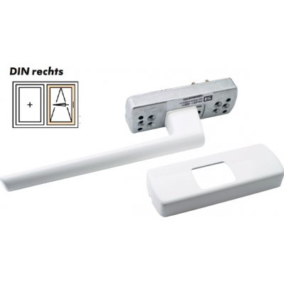 SIEGENIA Klika pro posuvně sklopné PSK200/GH dveře, bílá pravá – Zboží Mobilmania