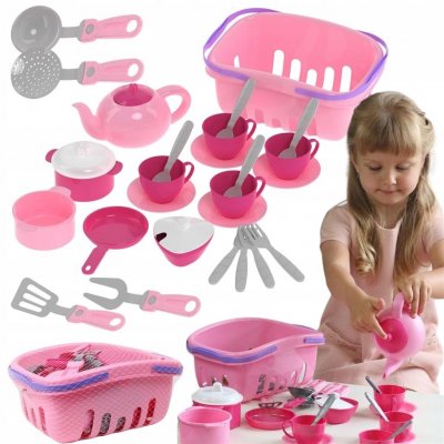 Mikrotrading Kuchyňský set s košíkem s 25 ks nádobí v síťce – Zboží Dáma