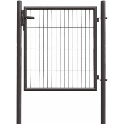 Jednokřídlá branka pro plot z drátěných plotových panelů, antracit, 100 x 100 cm – Zbozi.Blesk.cz