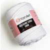 Příze Pletací / háčkovací příze YarnArt MACRAME CORD 5mm 751 bílá, jednobarevná, 500g/85m