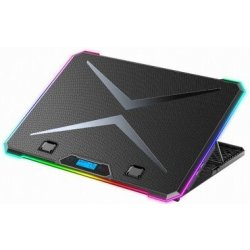 EVOLVEO Ania 9 RGB černá / chladící podstavec pod notebooky 10" - 17" / 17070 mm ventilátory (ANIA9)