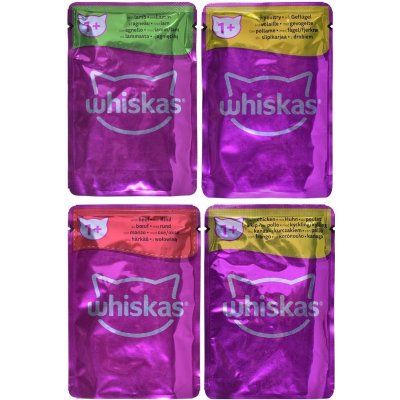 Whiskas Adult Classic Meals s hovězím kuřecím jehněčím drůbežím v omáčce 160 x 85 g – Sleviste.cz