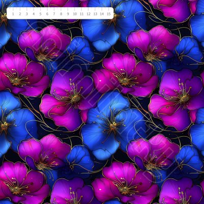 Softshell s beránkem neonové květy noci by MIMI – Zboží Dáma