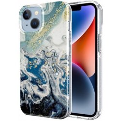 Pouzdro Appleking mramorové třpytivé iPhone 13 Pro - tmavě modré