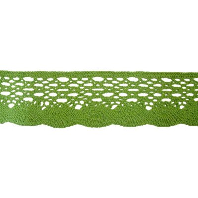 Bavlněná paličkovaná krajka 2079/37mm jarní zelená/5m – Hledejceny.cz