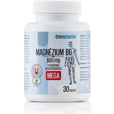 EDENPharma magnézium B6 MEGA 30 kapslí – Hledejceny.cz