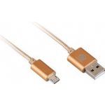 GoGEN MICUSB 100 MM06 USB/micro USB, oplétáný, 1m, zlatý – Hledejceny.cz