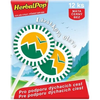HerbalPop Bylinková lízátka s mátou a černou bází 12 ks – Hledejceny.cz