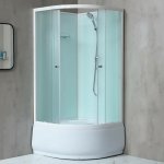 WellMall NOTRE 90 HIGH Sprchový box čtvrtkruhový s hlubokou vaničkou 8595703850462 – Zboží Dáma