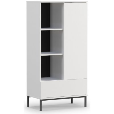 Knihovna do obývacího pokoje Querty Bílá – Zboží Dáma