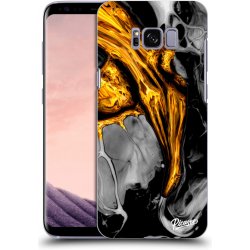 Pouzdro Picasee silikonové Samsung Galaxy S8 G950F - Black Gold čiré