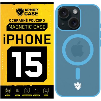 ArmorCase Ochranné zadní pouzdro Magnetic Case pro iPhone 15 Barva: Modrá – Zboží Mobilmania