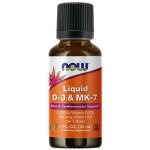 Now Liquid D-3 & MK-7 vitamin D3 K2 MK7 30 ml – Hledejceny.cz