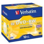 Verbatim DVD+RW 4,7GB 4x, jewel, 5ks (43229) – Hledejceny.cz