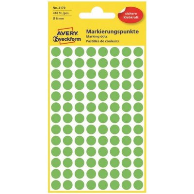 Avery Zweckform 3179 etikety 18mm 4 ks neon zelené – Zboží Dáma