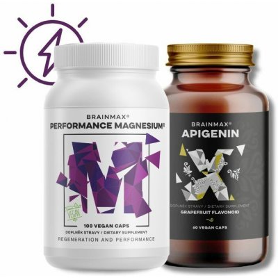 Performance Magnesium 1000 mg, Hořčík 200 mg, 100 vegan kapslí + BrainMax Apigenin, 300 mg, 60 rostlinných kapslí – Hledejceny.cz