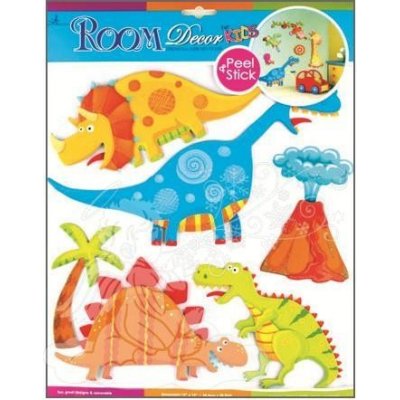 Samolepky na zeď dino z tvrdého papíru 687, 31x29 cm – Zboží Mobilmania