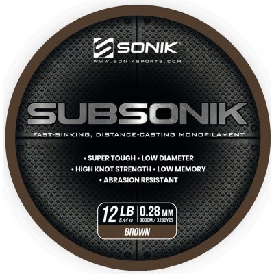 Sonik Subsonik Brown 3000 m 0,28 mm – Zboží Dáma