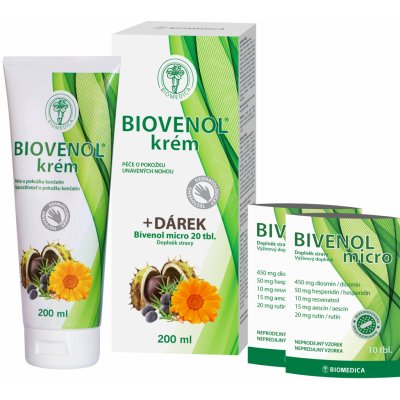 Biomedica Biovenol krém 200 ml + Bivenol micro 20 tablet dárková sada – Zbozi.Blesk.cz