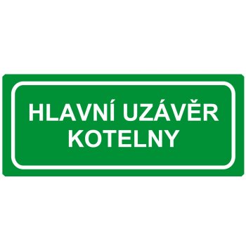 Hlavní uzávěr kotelny plast 0,5mm 210 x 90 mm