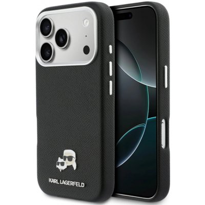 Karl Lagerfeld PU Karl and Choupette Heads Pins MagSafe Zadní Kryt pro iPhone 17 Pro Black – Hledejceny.cz