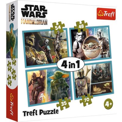 Trefl 34377 Star Wars Baby Yoda 4 v 1 35 48 54 70 dílků