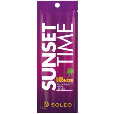 Soleo SUNSET TIME dark tanning bronzer with algae complex krém do solária 15 ml – Zboží Dáma